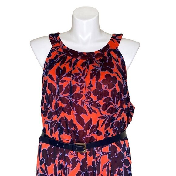 Tommy Hilfiger NWOT Floral Chiffon Halter Midi Dress, Multicolor Women’s 24W - Picture 3 of 11